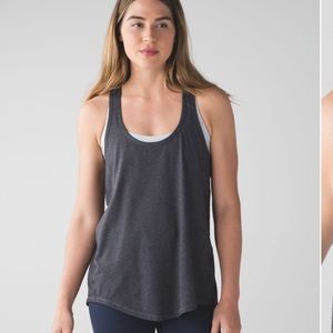 Salute the Sun Tank Heathered black